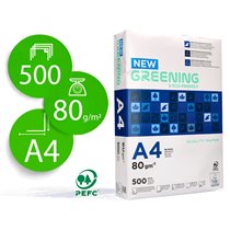 Papel Fotocopiadora Greening Din A4 80 Gramos Paquete De 500 Hojas