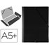 Carpeta Gomas Solapas Plastico Saro Cuarto Negro