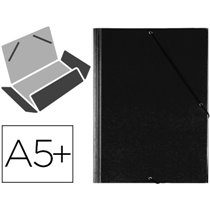 Carpeta Gomas Solapas Plastico Saro Cuarto Negro