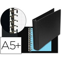 Carpeta Multifin Alfa 3002-M 11 Anillas 25 Mm Plastico Cuarto Negro