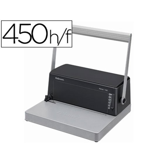 Encuadernadora Para Espiral Fellowes Esp-100 5:1 Perfora 20 Hojas Tamaño A4 Encuaderna 450H Incluye Alicates De Corte
