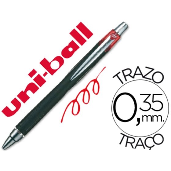 Boligrafo Uni-Ball Jetstream Sxn-210 Retractil Tinta Hibrida Color Rojo