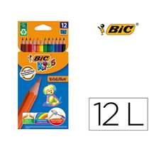 Lapices De Colores Bic Kid Evolution Estuche De 12 Colores Surtidos Mina Ultra Resistente