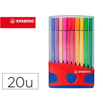 Rotulador Stabilo Punta De Fibra Pen 68 Color Parade Estuche De 20 Unidades Colores Surtidos