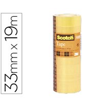 Cinta Adhesiva Scotch Acordeon 33 Mt X 19 Mm Pack De 8 Unidades