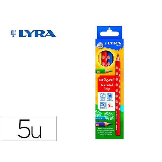 Lapices De Colores Lyra Groove Triangular Minas De 4,25 Mm Caja De 5 Unidades Colores Surtidos