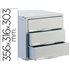 Fichero Cajones De Sobremesa Archisystem 356X316X303 Mm 3 Cajones Color Gris