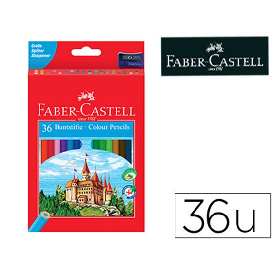 Lapices De Colores Faber-Castell C/36 Colores Hexagonal Madera Reforestada