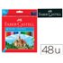 Lapices De Colores Faber-Castell C/48 Colores Hexagonal Madera Reforestada