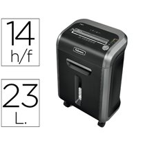 Destructora De Documentos Fellowes Ps-79Ci Capacidad De Corte 16 H Destruye Tarjetas De Credito Grapas Clips Y Cd