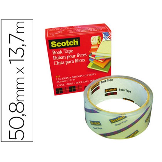 Cinta Adhesiva Scotch 845 Book Tape 13,7 Mt X 50,8 Mm