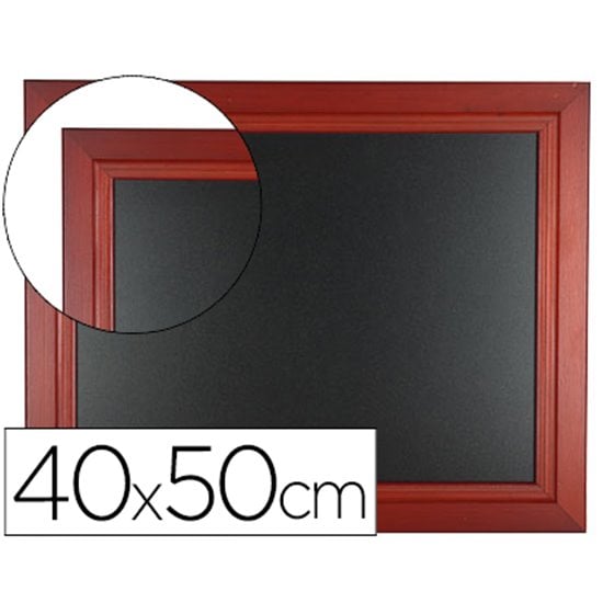 Pizarra Negra Liderpapel Mural De Madera Con Superficie Para Rotuladores Tipo Tiza 40X50Cm