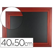 Pizarra Negra Liderpapel Mural De Madera Con Superficie Para Rotuladores Tipo Tiza 40X50Cm