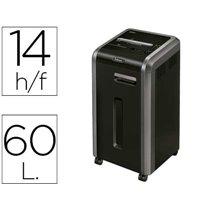 Destructora De Documentos Fellowes 225Mi Capacidad De Corte 14H Seguridad P5 Clips Grapas Tarjetas Y Cd 60 Litros