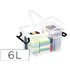 Contenedor Plastico Cep 6 Litros 305X224X182 Mm Transparente Con Tapa Y Cierre Hermetico