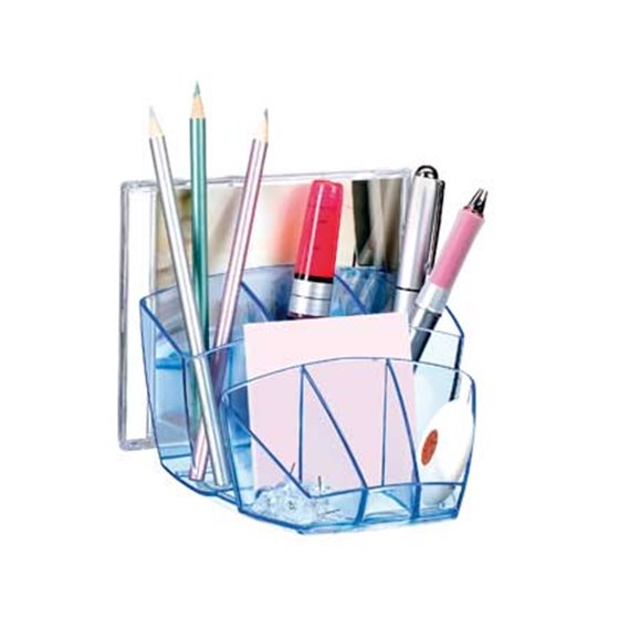 Organizador Sobremesa Cep Confor Ice Blue Plastico Transparente Celeste