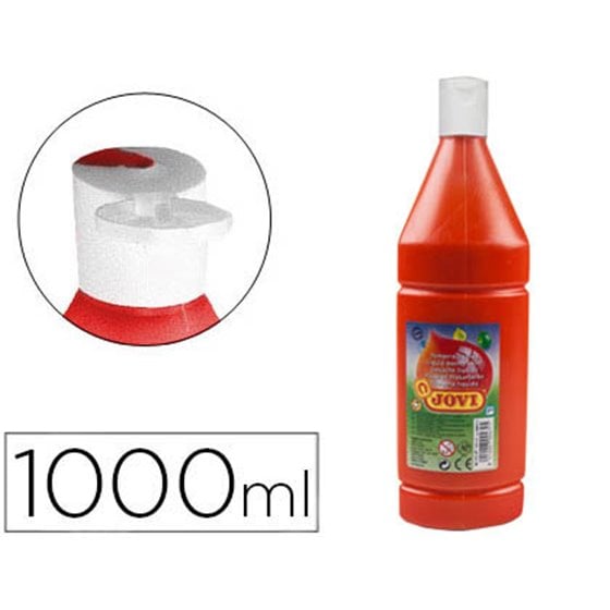 Tempera Liquida Jovi Escolar 1000 Ml Bermellon