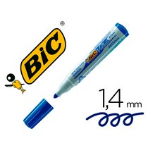 Rotulador Bic Velleda Para Pizarra Azul Punta Redonda 1,3 Mm