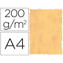 Papel Pergamino Din A4 200 Gr Color Marmol Amarillo Paquete De 25 Hojas