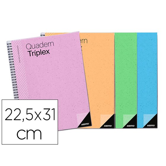 Bloc Triplex Additio Plan Curso Evaluacion Continua Plansemanal Tutorias Mas 6 Fundas Ransparentes 22,5X31Cm Catalan