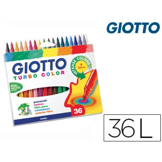 Rotulador Giotto Turbo Color Caja De 36 Colores