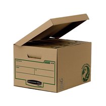 Cajon Fellowes Carton Reciclado Para Almacenamiento De Archivadores Capacidad 4 Cajas De Archivo 80 Mm