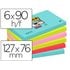 Bloc De Notas Adhesivas Quita Y Pon Post-It Super Sticky 76X127 Mm Con 90 Hojas Pack De 6 Unidades Colores Miami