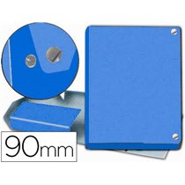 Carpeta Proyectos Pardo Folio Lomo 90 Mm Carton Forrado Azul Con Broche