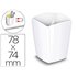Cubilete Portalapices Cep Blanco Opaco Plastico Magnetico 78X74X95 Mm