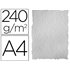 Papel Color Liderpapel Pergamino Con Bordes A4 240Gr Gris Pack De 10 Hojas