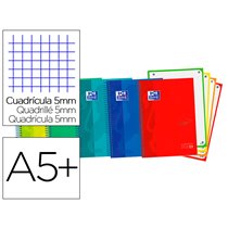 Cuaderno Espiral Oxford Ebook 4 Tapa Extradura Din A5+ 120 H Microperforadas Cuadro 5 Mm Colores Vivos Surtidos