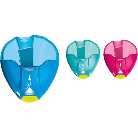 Sacapuntas Maped Plastico I-Gloo 1 Uso Con Deposito Colores Surtidos