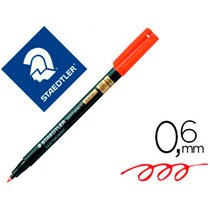 Rotulador Lumocolor Staedtler Retroproyeccion Punta De Fibra Permanente 319-2 Rojo Punta Fina Redonda 0.6 Mm