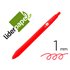 Boligrafo Liderpapel Gummy Touch Retractil 1,0 Mm Tinta Roja