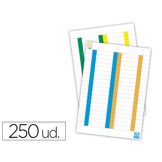 Tira De Papel Para Visores Pack De 250 Etiquetas