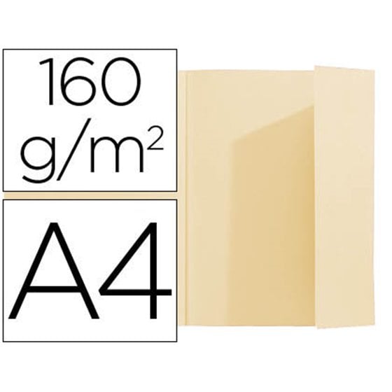 Subcarpeta Exacompta Din A4 Crema 160G/M2 Con Solapa Interior