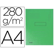 Subcarpeta Cartulina Reciclada Exacompta A4 Verde 280G/M2 Con 2 Solapas Interior