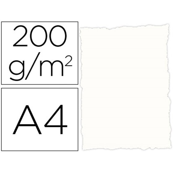 Papel Pergamino Din A4 Troquelado 200 Gr Color Rustico Blanco Paquete De 25 Hojas