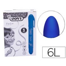 Barra De Maquillaje Jovi Twist Make-Up Azul Caja De 5 Unidades