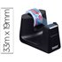 Portarrollo Sobremesa Tesa Plastico Easy Cut Smat Para Cintas De 33 Mt Color Negro