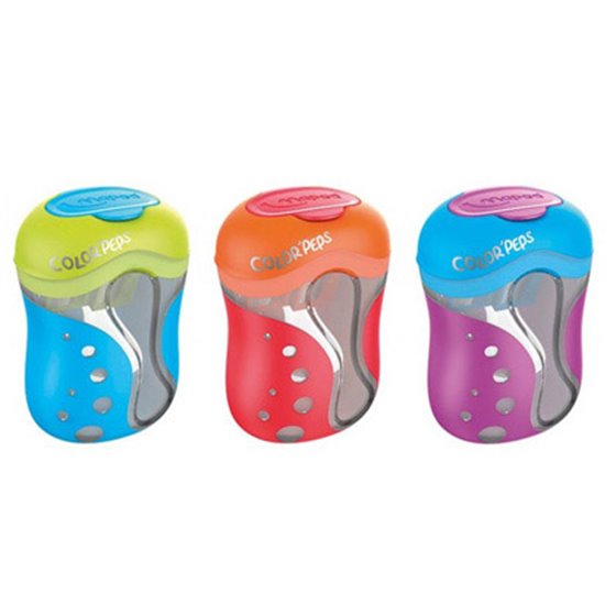 Sacapuntas Color Peps 2 Usos Con Deposito Colores Surtidos