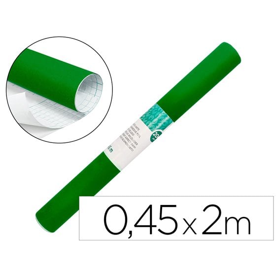 Rollo Adhesivo Liderpapel Especial Ante Verde Rollo De 0,45 X 2 Mt