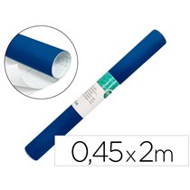 Rollo Adhesivo Liderpapel Unicolor Azul Brillo Rollo De 0,45 X 2 Mt