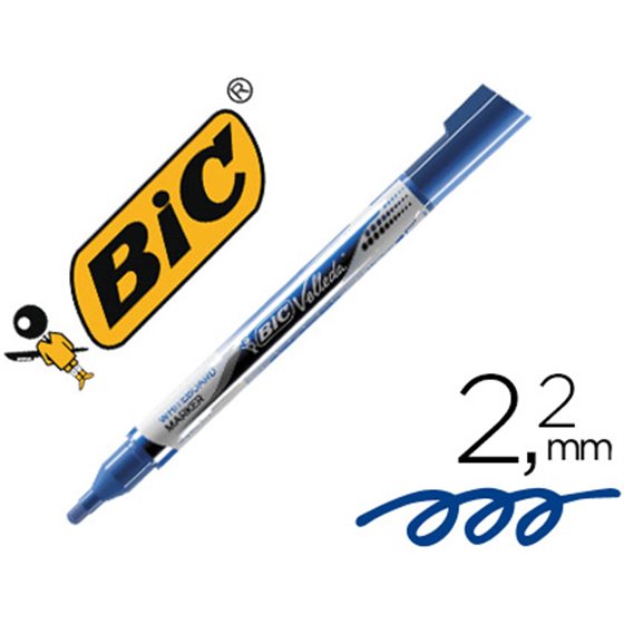 Rotulador Bic Velleda Liquid Pocket Punta Redonda 2,2 Mm Azul