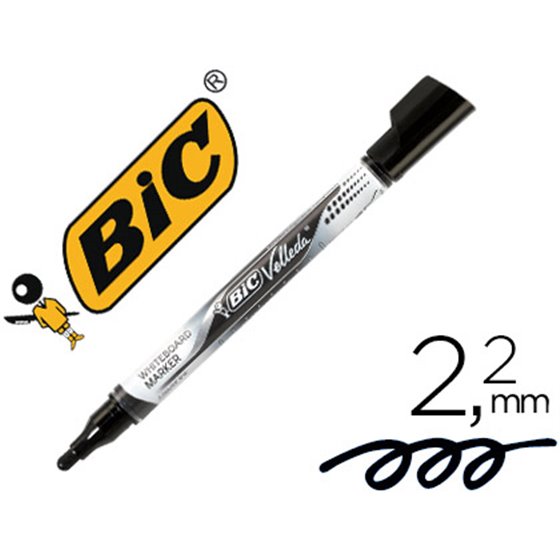 Rotulador Bic Velleda Liquid Pocket Punta Redonda 2,2 Mm Negro