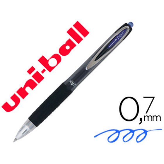 Boligrafo Uni-Ball Roller Umn-207 Retractil 0,7 Mm Color Azul