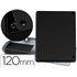 Carpeta Proyectos Pardo Folio Lomo 120 Mm Carton Forrado Negro Con Broche