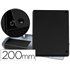 Carpeta Proyectos Pardo Folio Lomo 200 Mm Carton Forrado Negro Con Broche