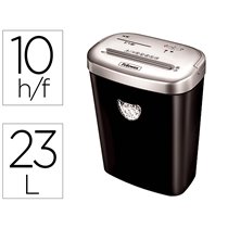 Destructora De Documentos Fellowes 53C Capacidad De Corte 10 Hojas Destruye Grapasclips Tarjetas Y Cd 23 Litros