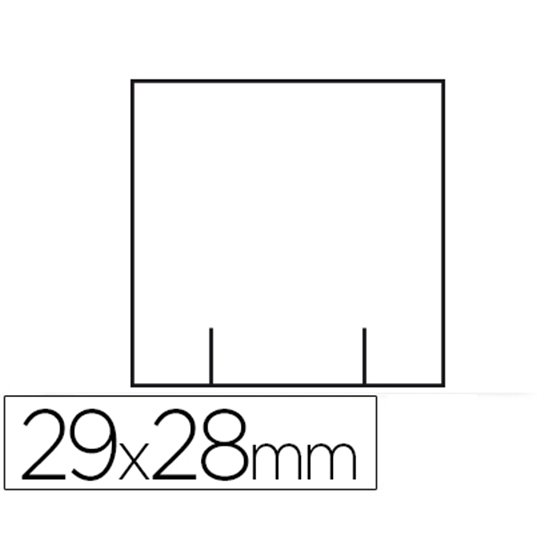 Etiquetas Meto Blanca 29X28 Mm Troquelada Rollo De 700 Etiquetas